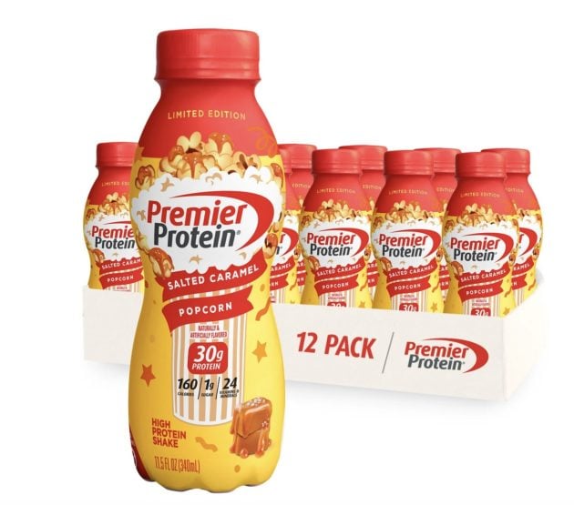 Premier Protein Shake, Salted Caramel Popcorn, 30g Protein, 11.5 fl oz, 12 Ct